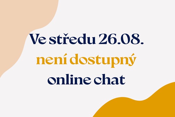 Zítra - ve středu 26.08. výjimečně není dostupná služba anonymního online chatu